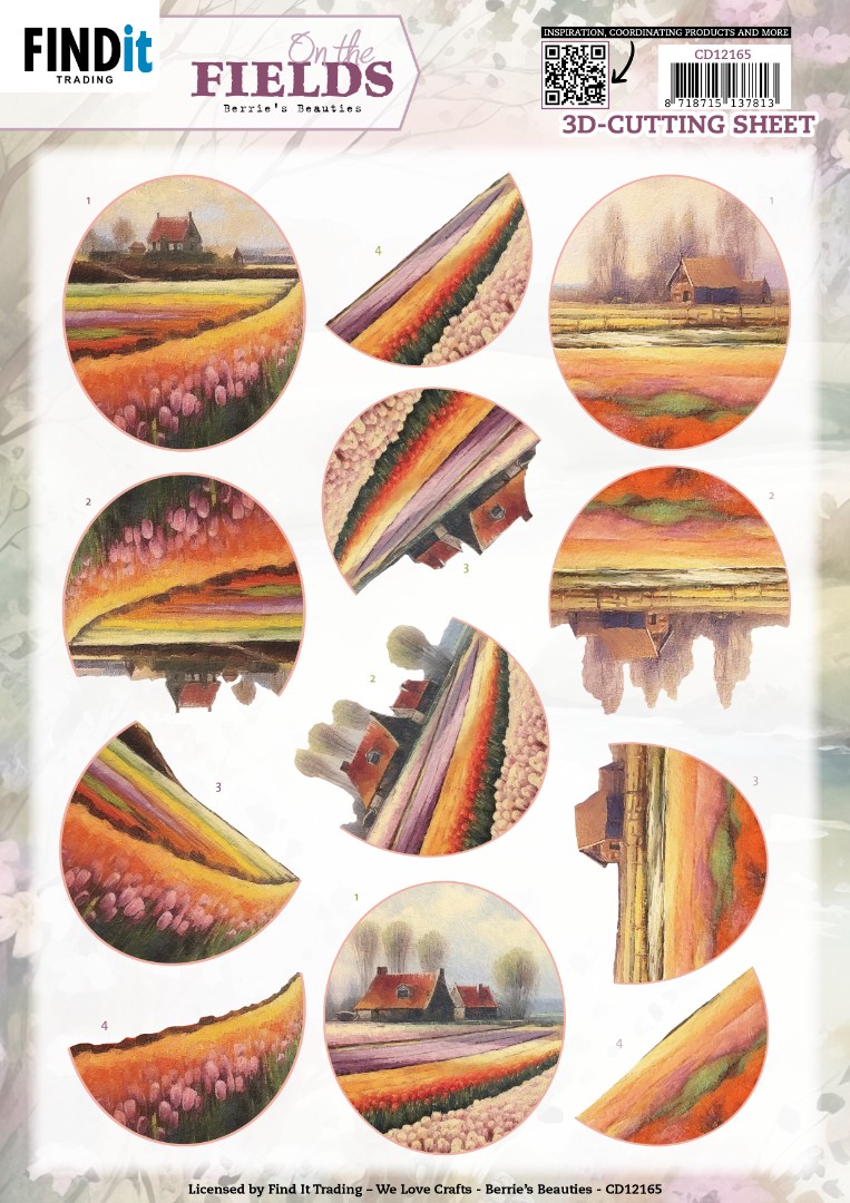 3D Cutting Sheets - Berries Beauties - On the Fields - Tulips