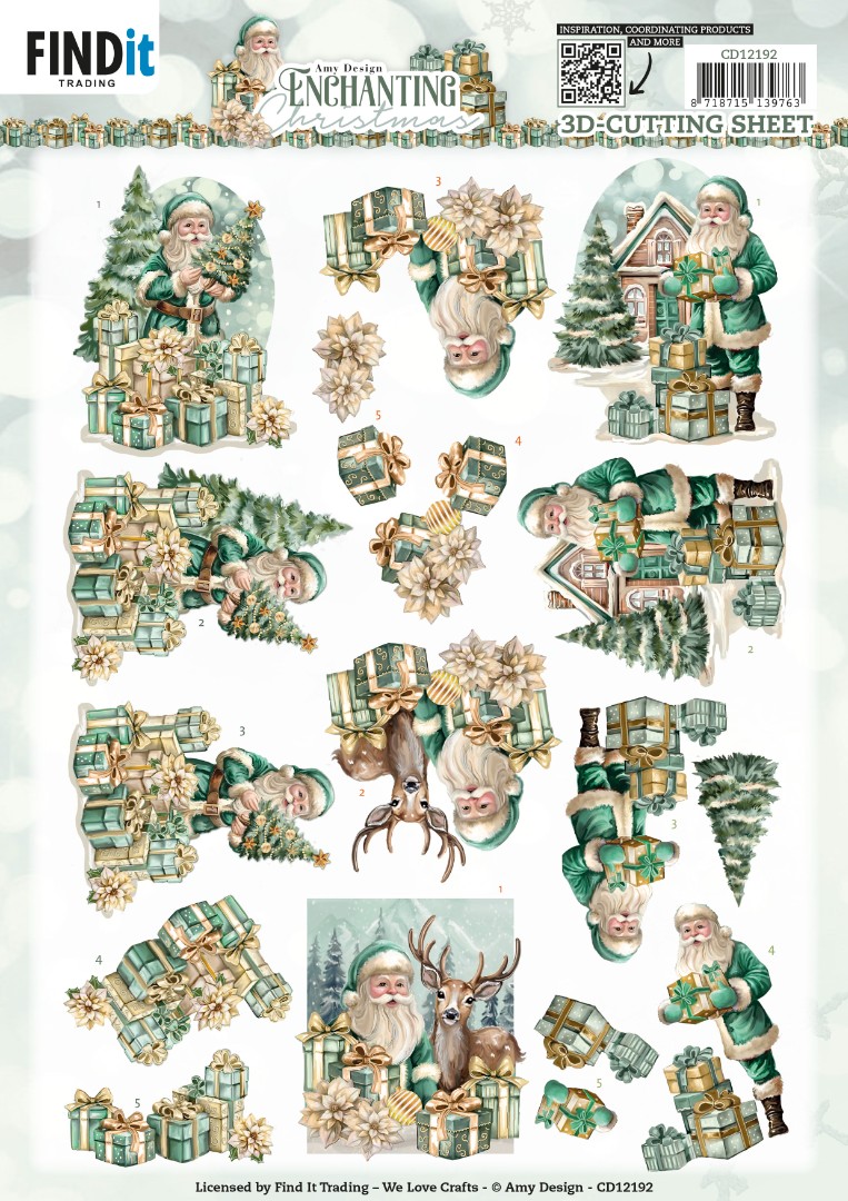 3D Cutting Sheets - Amy Design - Enchanting Christmas - Santa 3D Cutting Sheets - Amy Design - Enchanting Christmas - Santa