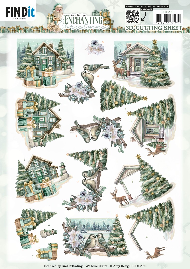 3D Cutting Sheets - Amy Design - Enchanting Christmas - Village 3D Cutting Sheets - Amy Design - Enchanting Christmas - Village