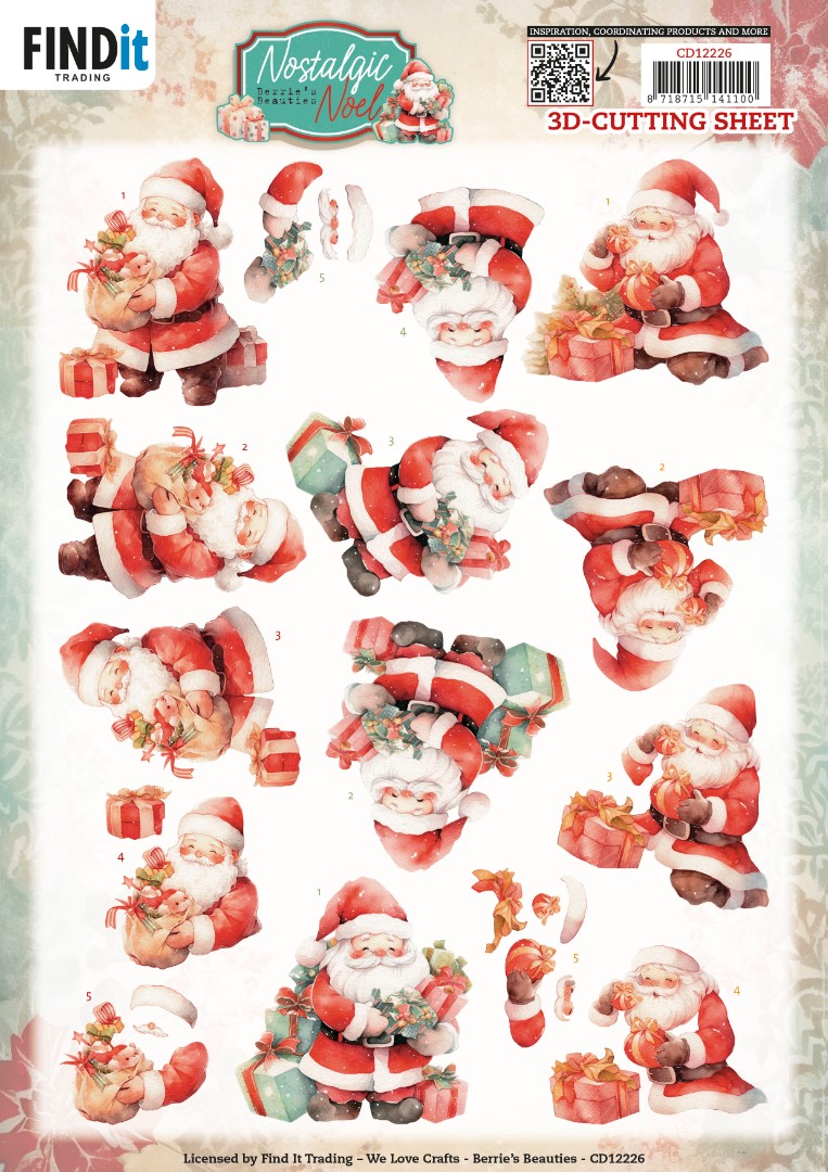 3D Cutting Sheets - Berries Beauties -Nostalgic Noel - Nostalgic Presents