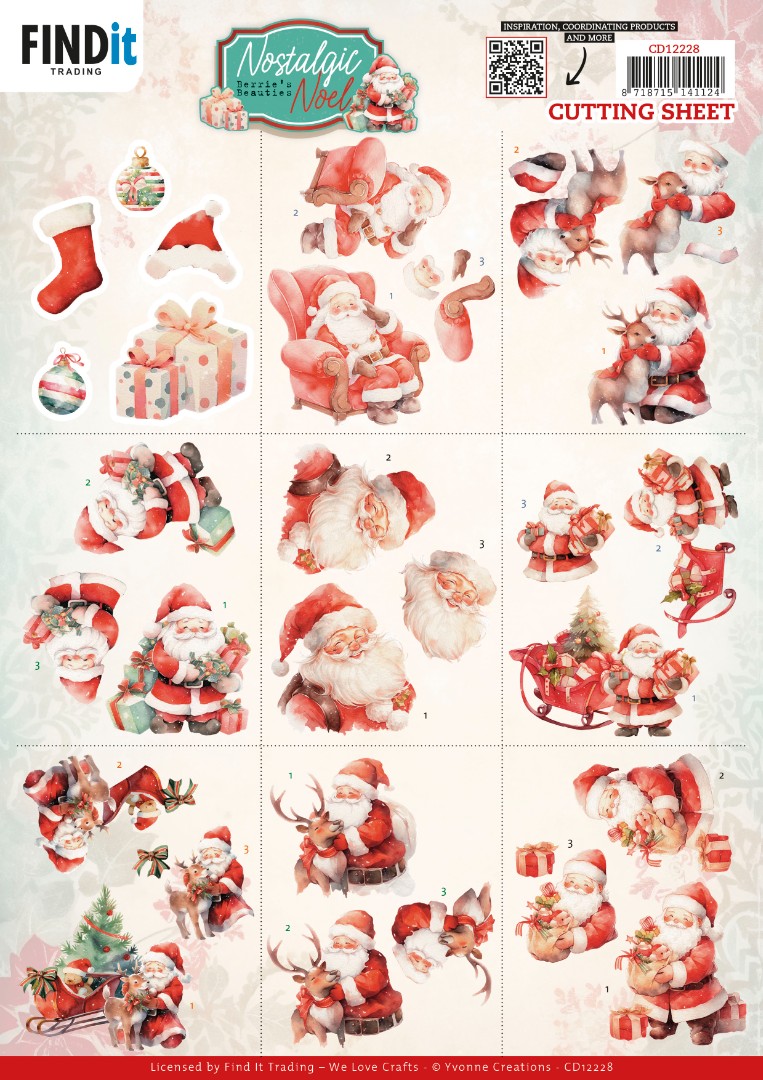 Cutting Sheets - Berries Beauties -Nostalgic Noel - Mini