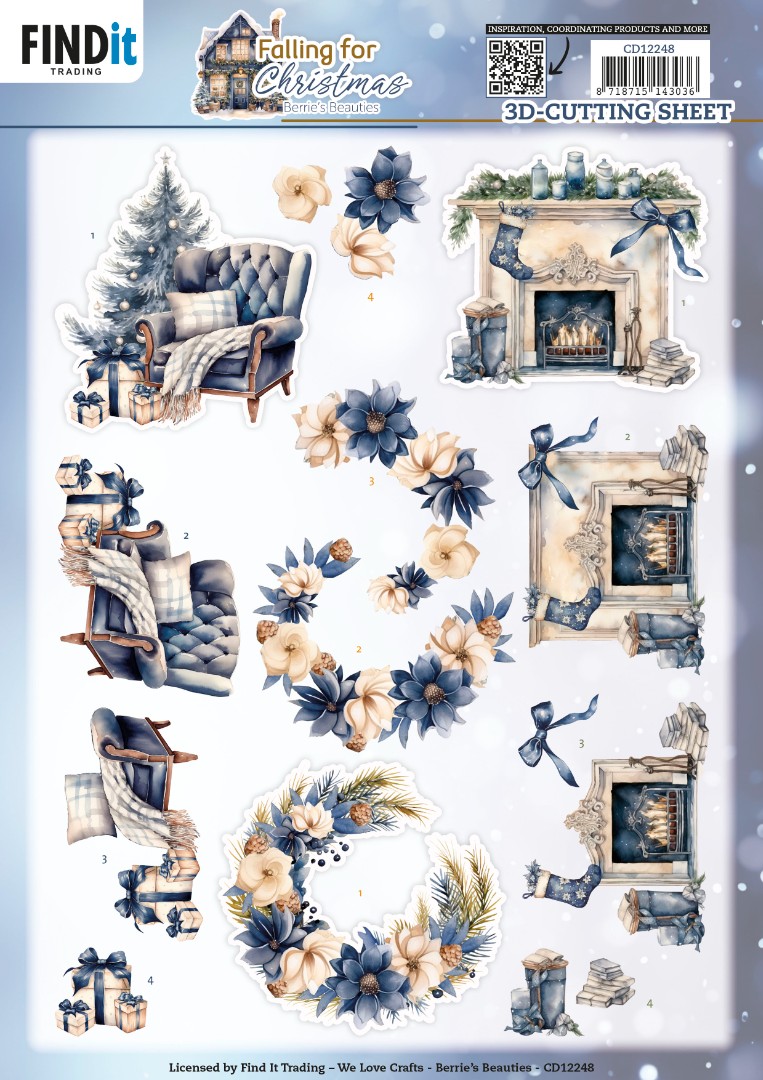 3D Cutting Sheets - Berries Beauties - Falling for Christmas - Coziness