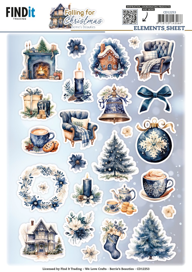 Cutting Sheets - Berries Beauties - Falling for Christmas - Small Elements