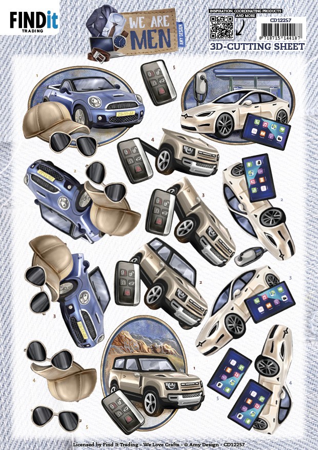 3D Cutting Sheets - Amy Design - We Are Men - Cars 3D Cutting Sheets - Amy Design - We Are Men - Cars