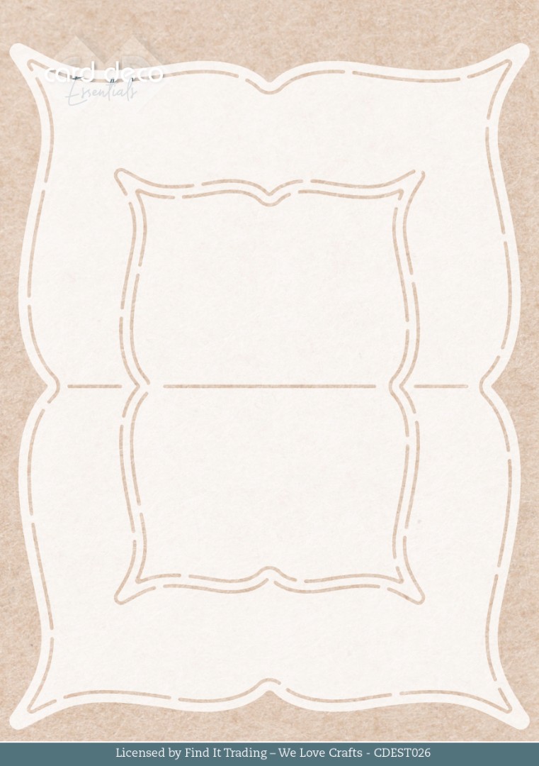 Stencil - Card Deco Essentials - Rose Decorations Label - A5 Stencil - Card Deco Essentials - Rose Decorations Label - A5