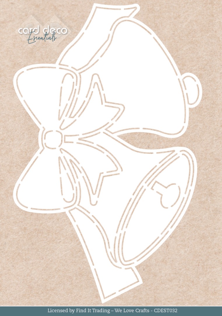 Stencil - Card Deco Essentials - Ruby Christmas Bells - A5 Stencil - Card Deco Essentials - Ruby Christmas Bells - A5