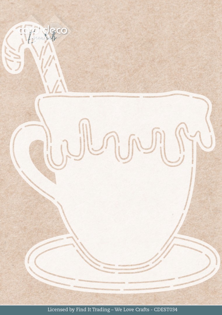 Stencil - CDE - Gnome for Christmas - Mug - A5 Stencil - CDE - Gnome for Christmas - Mug - A5