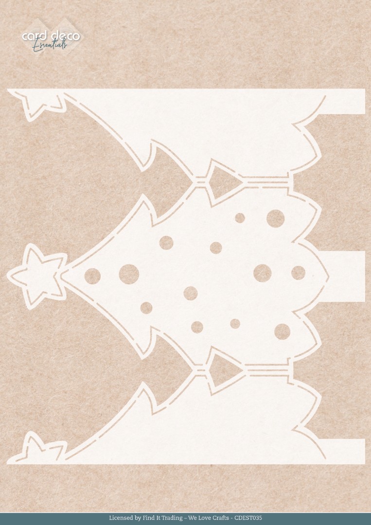 Stencil - CDE - Gnome for Christmas - Tree - A4 Stencil - CDE - Gnome for Christmas - Tree - A4