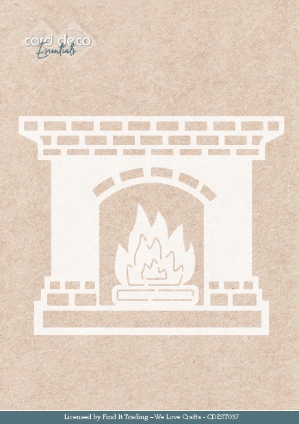 CDEST037 - Card Deco Essentials - Glowing Christmas - Fireplace - A5 CDEST037 - Card Deco Essentials - Glowing Christmas - Fireplace - A5