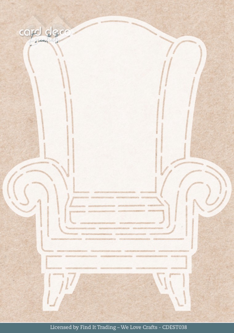 Stencil - Card Deco Essentials -Nostalgic Chair - A5 Stencil - Card Deco Essentials -Nostalgic Chair - A5
