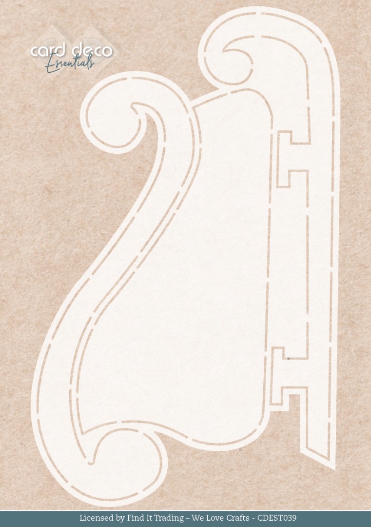 Stencil - Card Deco Essentials -Nostalgic Sleigh - A5 Stencil - Card Deco Essentials -Nostalgic Sleigh - A5