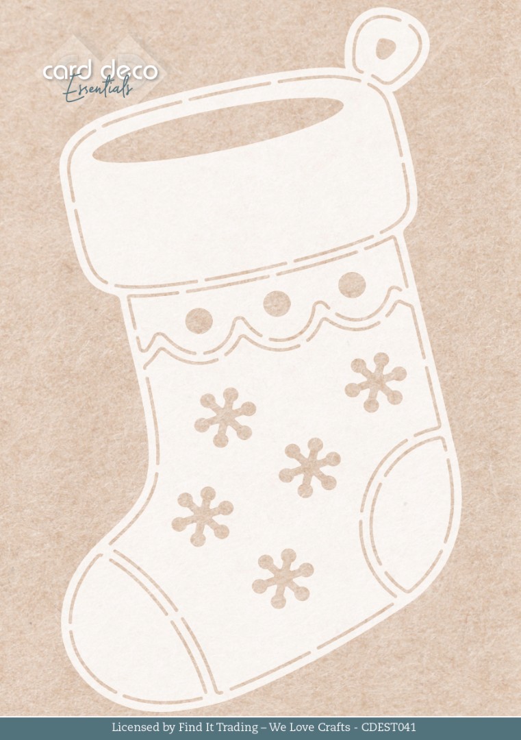 Stencil - Card Deco Essentials - Frosted Gold Sock - A5 Stencil - Card Deco Essentials - Frosted Gold Sock - A5