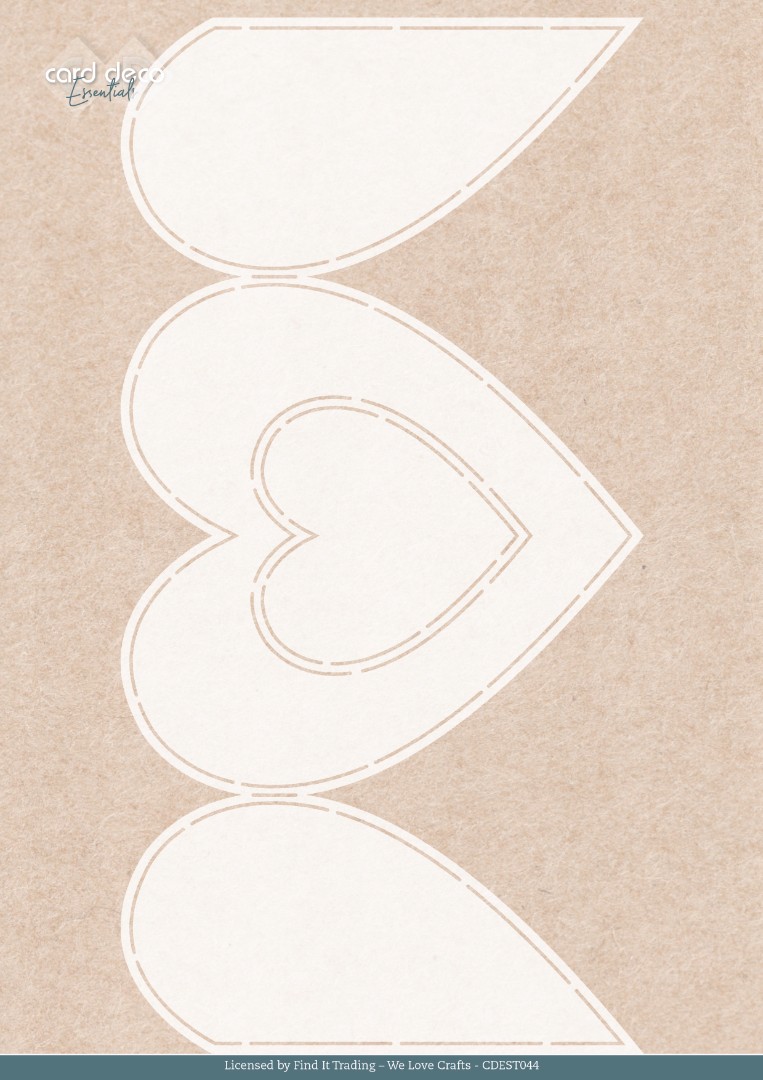 Stencil - Card Deco Essentials - Blossom Blush - Blossom Blush Heart - A4 Stencil - Card Deco Essentials - Blossom Blush - Blossom Blush Heart - A4
