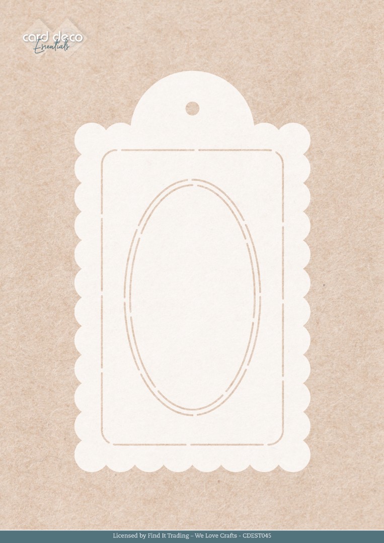 Stencil - Card Deco Essentials - Blossom Blush - Blossom Blush Label - A5 Stencil - Card Deco Essentials - Blossom Blush - Blossom Blush Label - A5