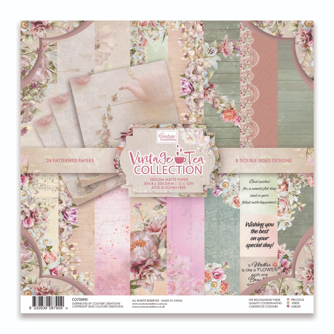 Vintage Tea Collection - 12 x 12 Paper Collection Vintage Tea Collection - 12 x 12 Paper Collection