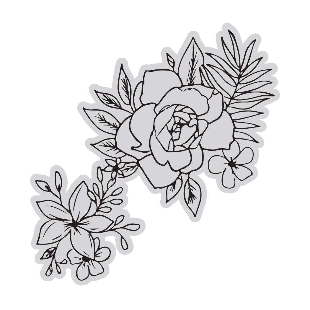 Vintage Tea Collection - Stamp - Rose 1 Vintage Tea Collection - Stamp - Rose 1