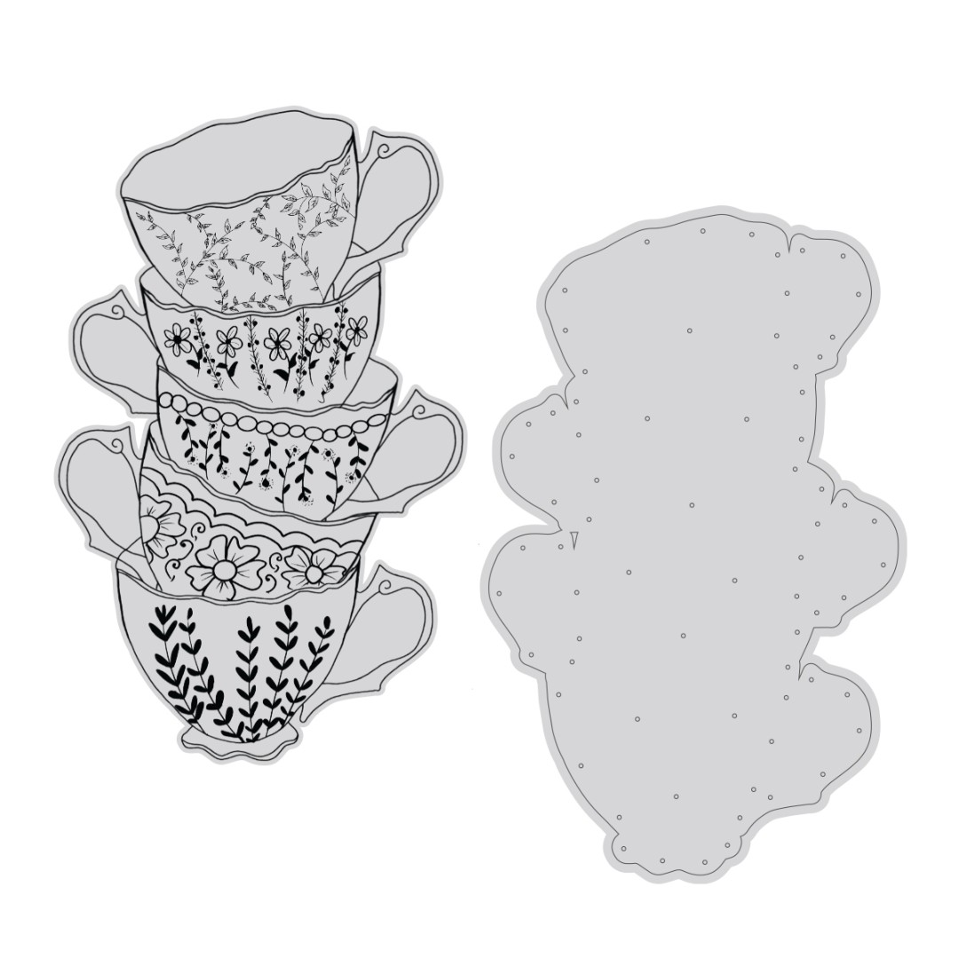 Vintage Tea Collection - Stamp and Die - High Tea Pot and Cup Vintage Tea Collection - Stamp and Die - High Tea Pot and Cup