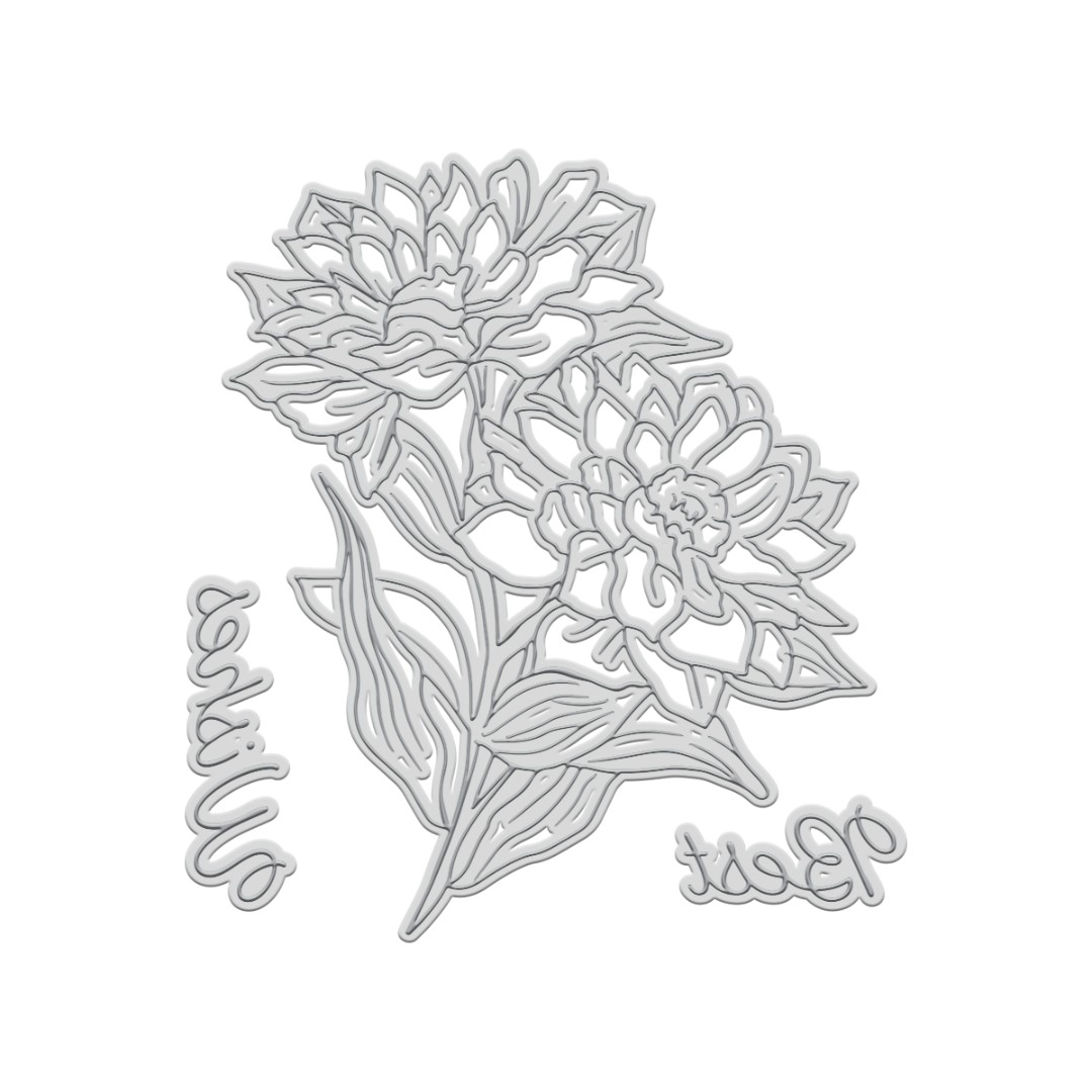 GoLetterPress Impression Stamp - Stamp 2 - Best Wishes Floral GoLetterPress Impression Stamp - Stamp 2 - Best Wishes Floral