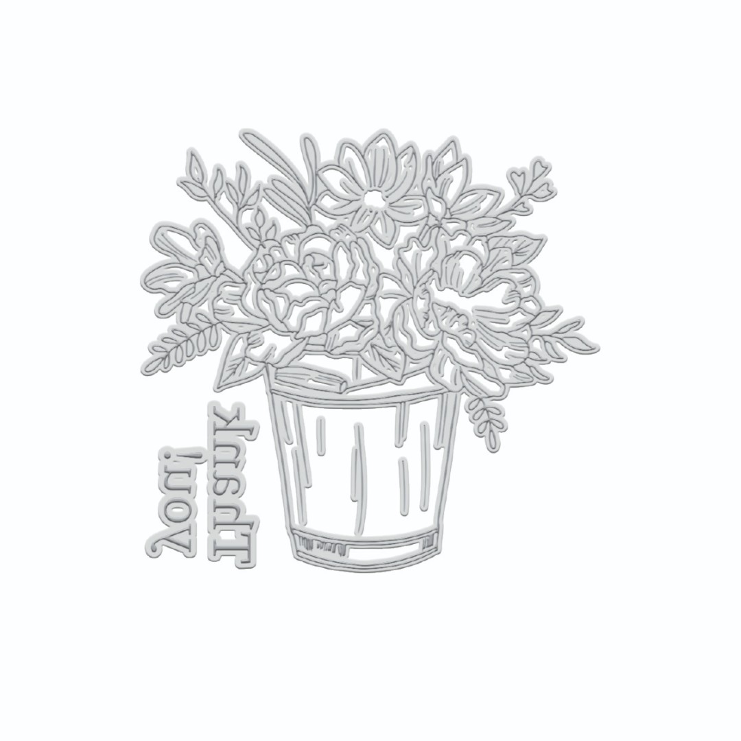 GoLetterPress Impression Stamp - Stamp 5 - Thank you Floral GoLetterPress Impression Stamp - Stamp 5 - Thank you Floral