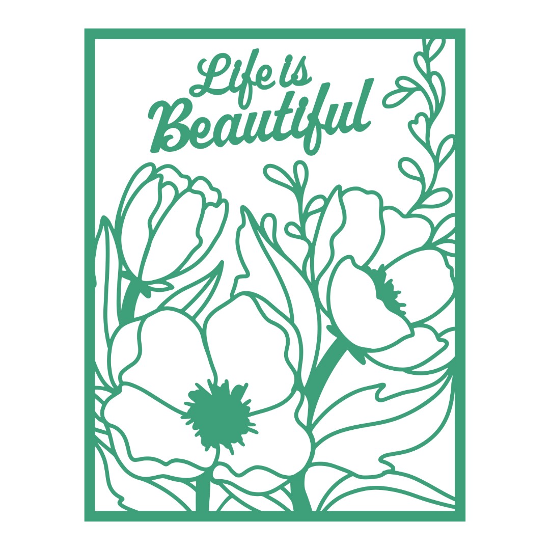 Life is Beautiful Cutting Die Set 2pc Life is Beautiful Cutting Die Set 2pc