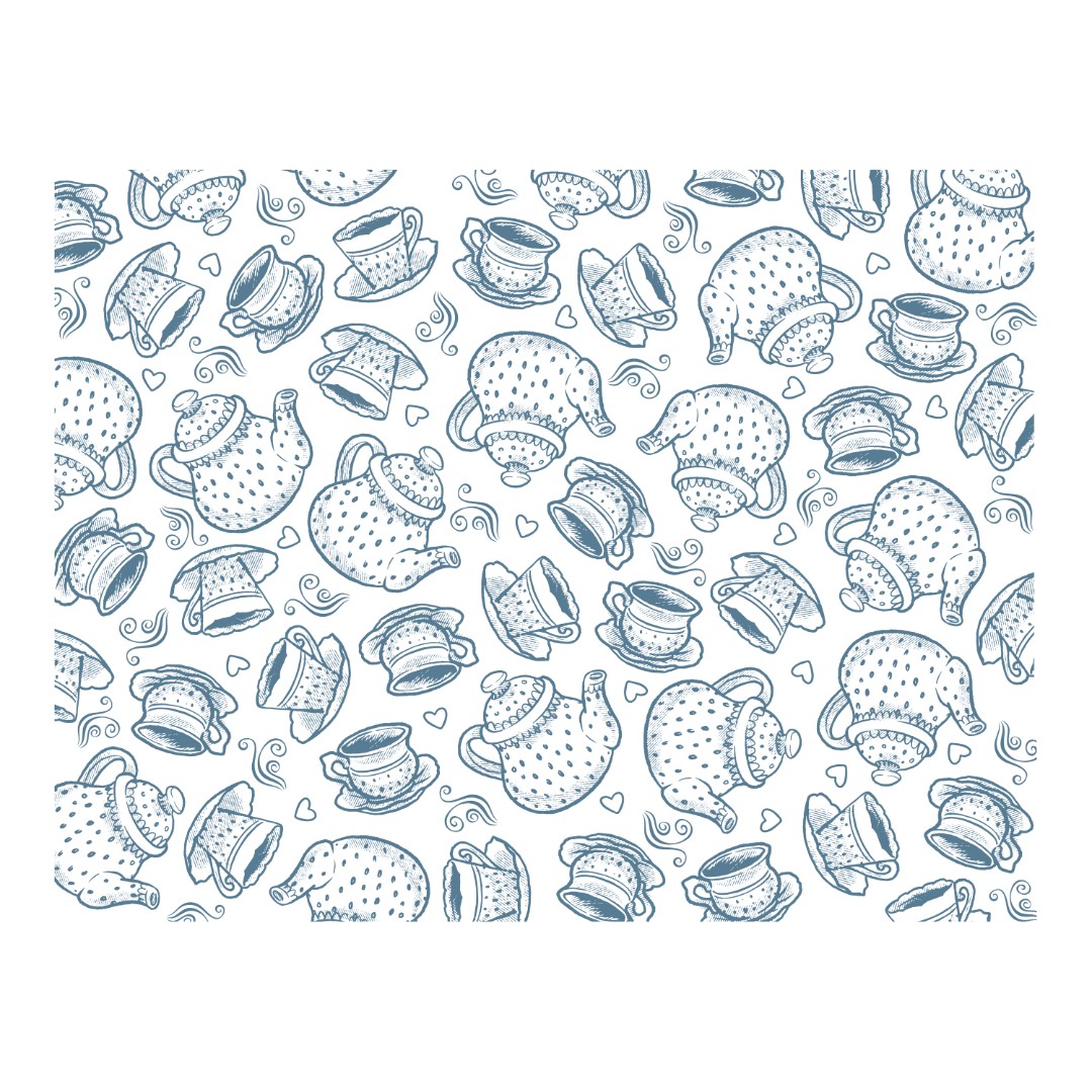 Tea Time Background Photopolymer Stamp Set 1pc Tea Time Background Photopolymer Stamp Set 1pc