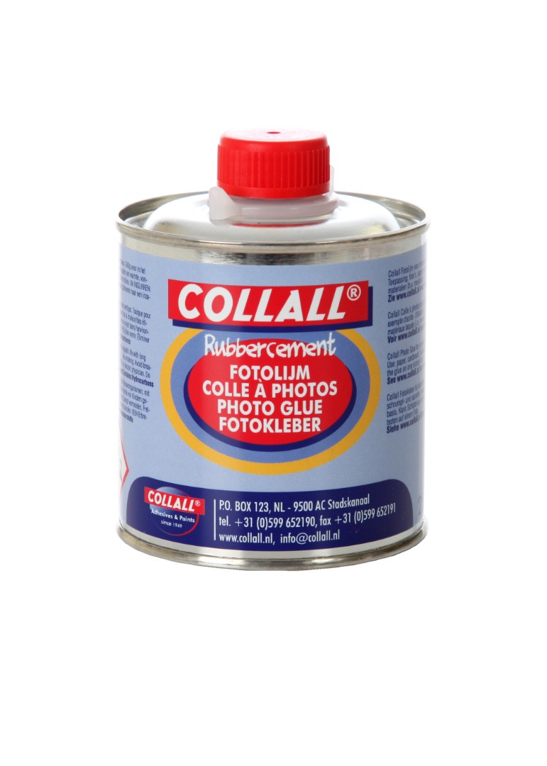 Photo glue Rubbercement tin + glue brush 250 ml Photo glue Rubbercement tin + glue brush 250 ml