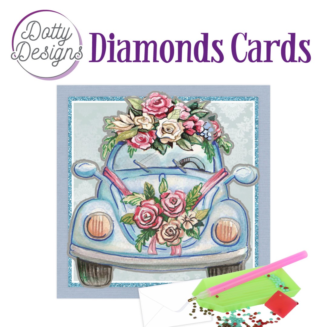Dotty Designs Diamond Cards - Wedding Car Dotty Designs Diamond Cards - Wedding Car