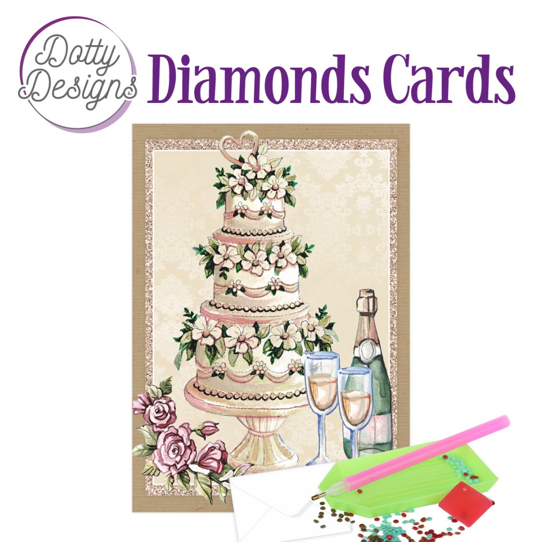 Dotty Designs Diamond Cards - Wedding Cake Dotty Designs Diamond Cards - Wedding Cake