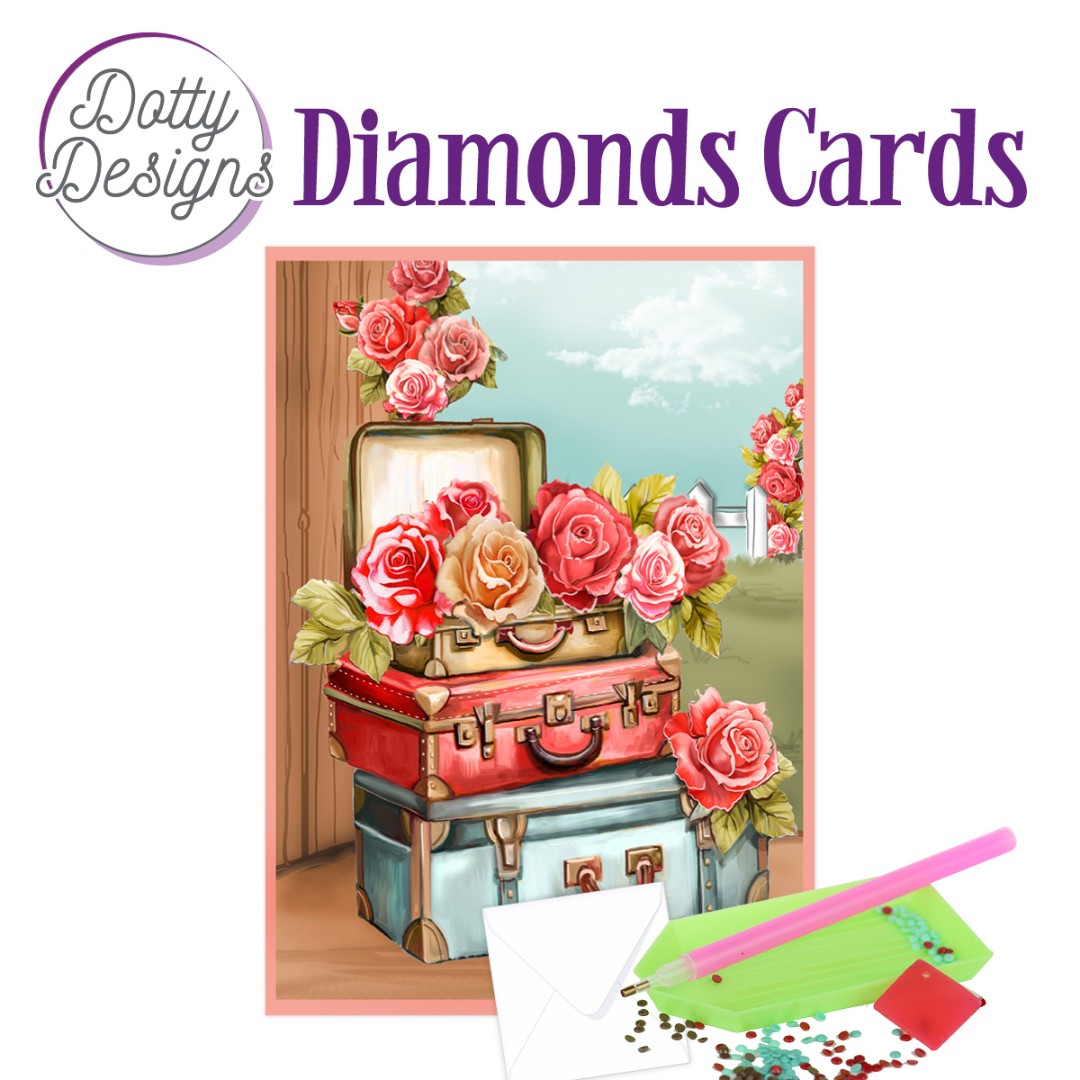 Doty Designs Diamond Cards - Roses and Suitcases Doty Designs Diamond Cards - Roses and Suitcases