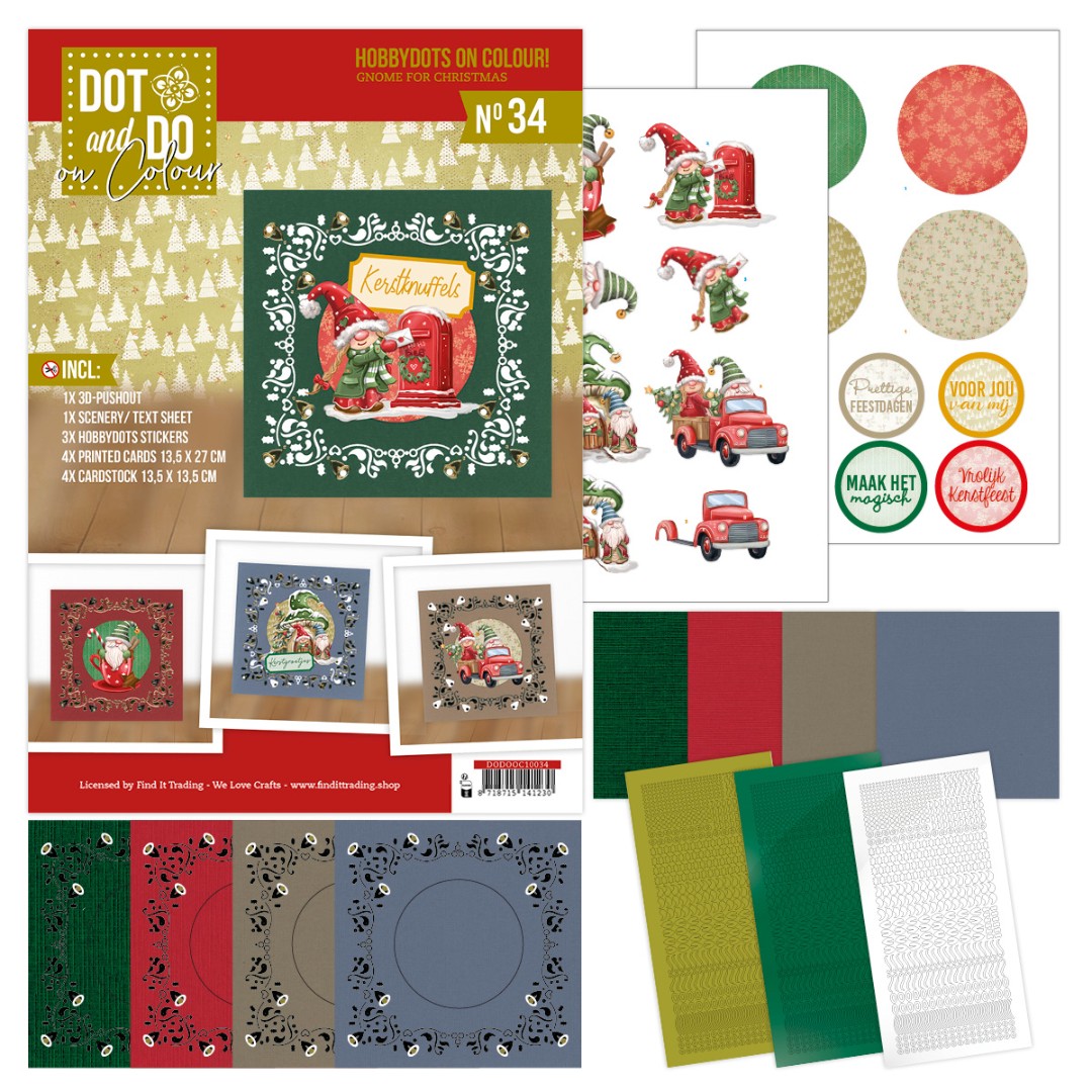 Hobbydots on Colour 34 - Gnome for Christmas Hobbydots on Colour 34 - Gnome for Christmas