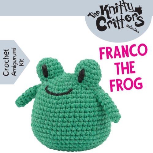 Crochet Kit - Pouch Pals - Franco The Frog Crochet Kit - Pouch Pals - Franco The Frog