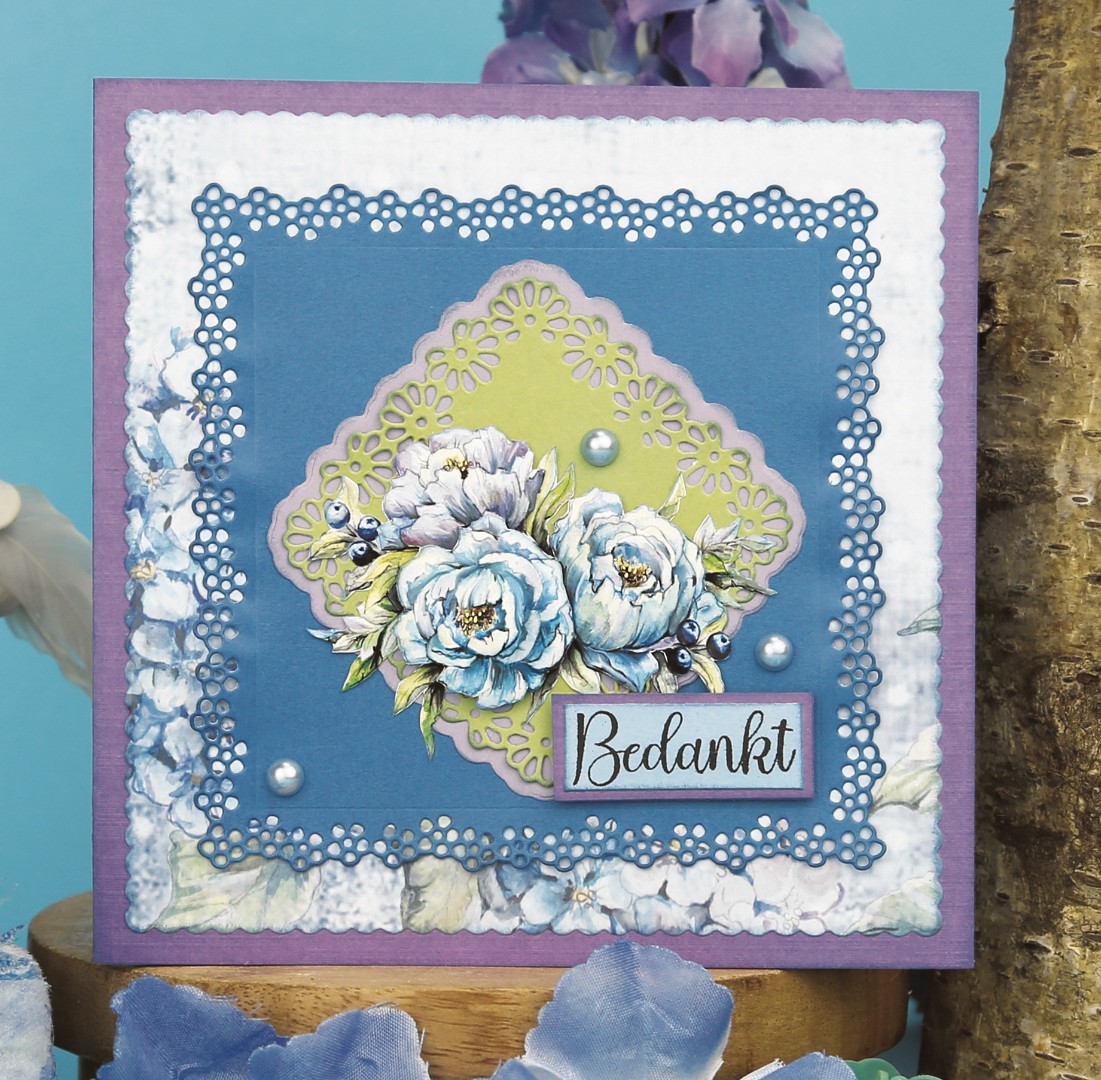 3D Cutting Sheets - Yvonne Creations - Blooming Blue - Blueberry