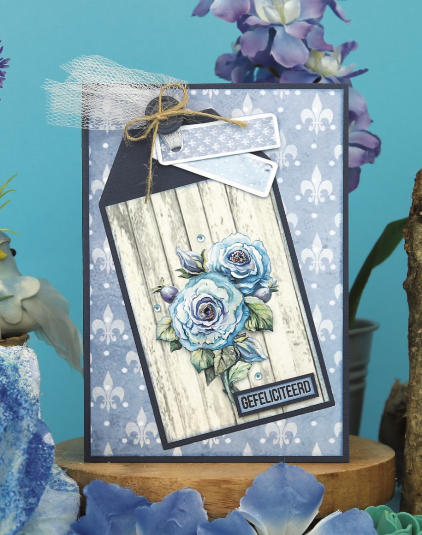 3D Cutting Sheets - Yvonne Creations - Blooming Blue - Rosehip