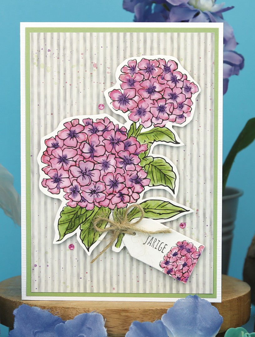 Clear Stamps - Yvonne Creations - Blooming Blue - Hydrangea