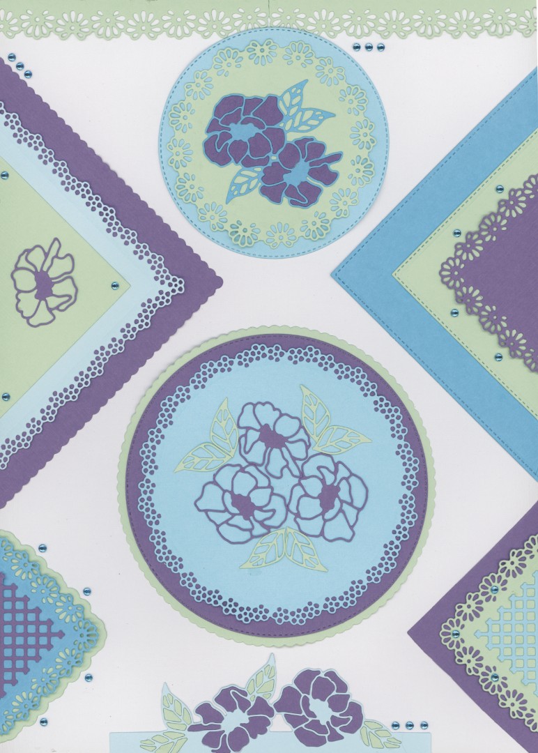 Dies - Yvonne Creations - Blooming Blue - Blooming Borders