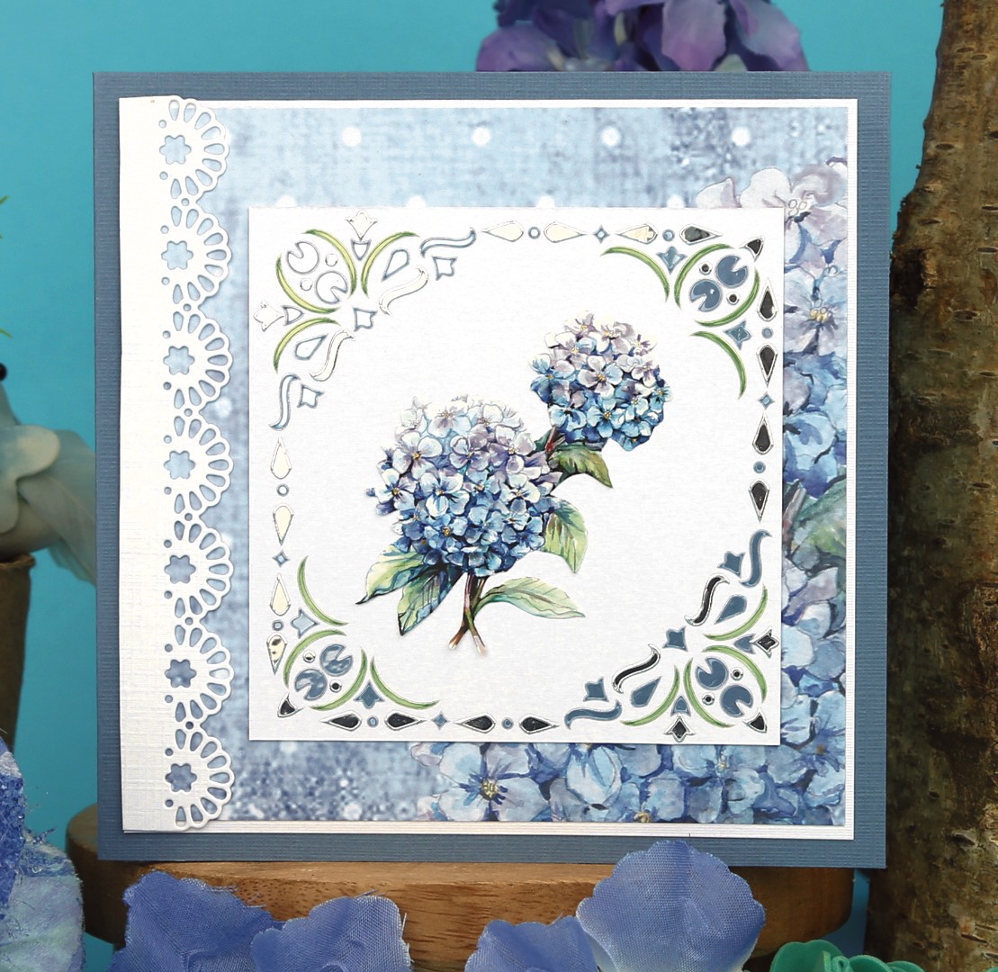 3D Cutting Sheets - Yvonne Creations - Blooming Blue - Hydrangea