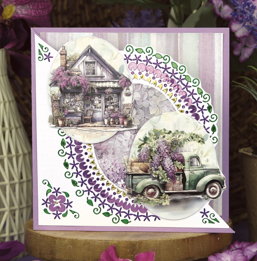 3D Push Out - Berries Beauties - Lovely Lilacs - Lovely Cars