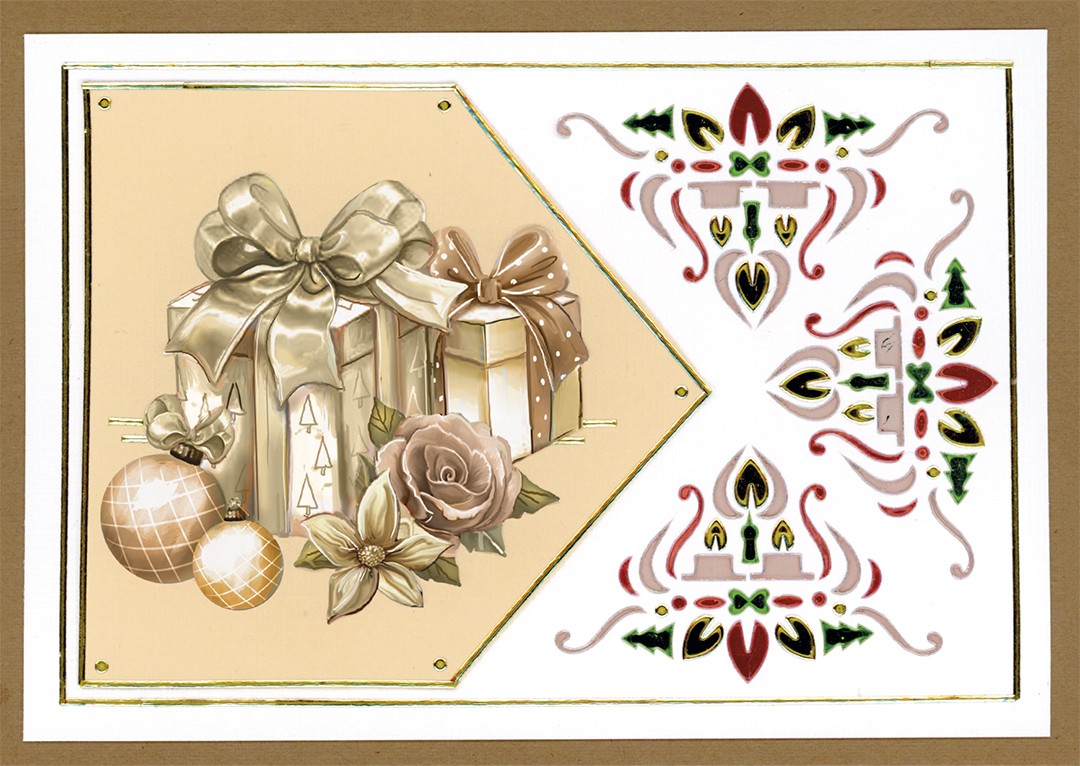 3D Cutting Sheets - Amy Design - Frosted Gold Christmas - Lantern