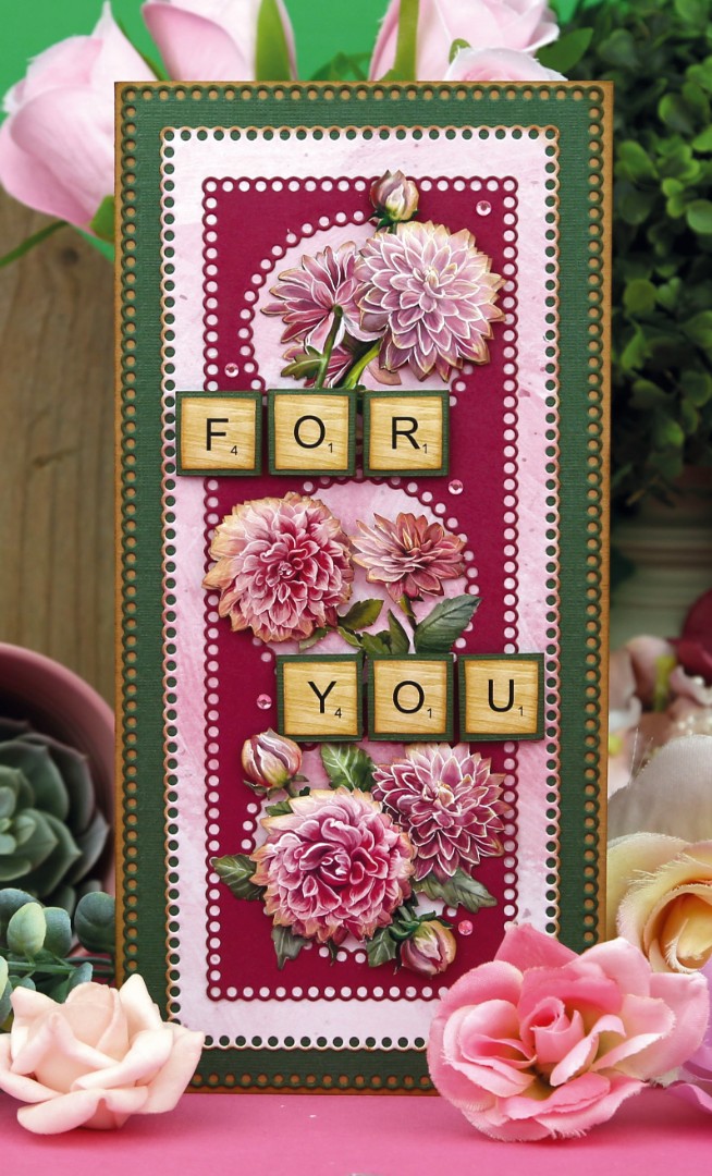 3D Push Out - Amy Design - Pink Florals - Dahlia