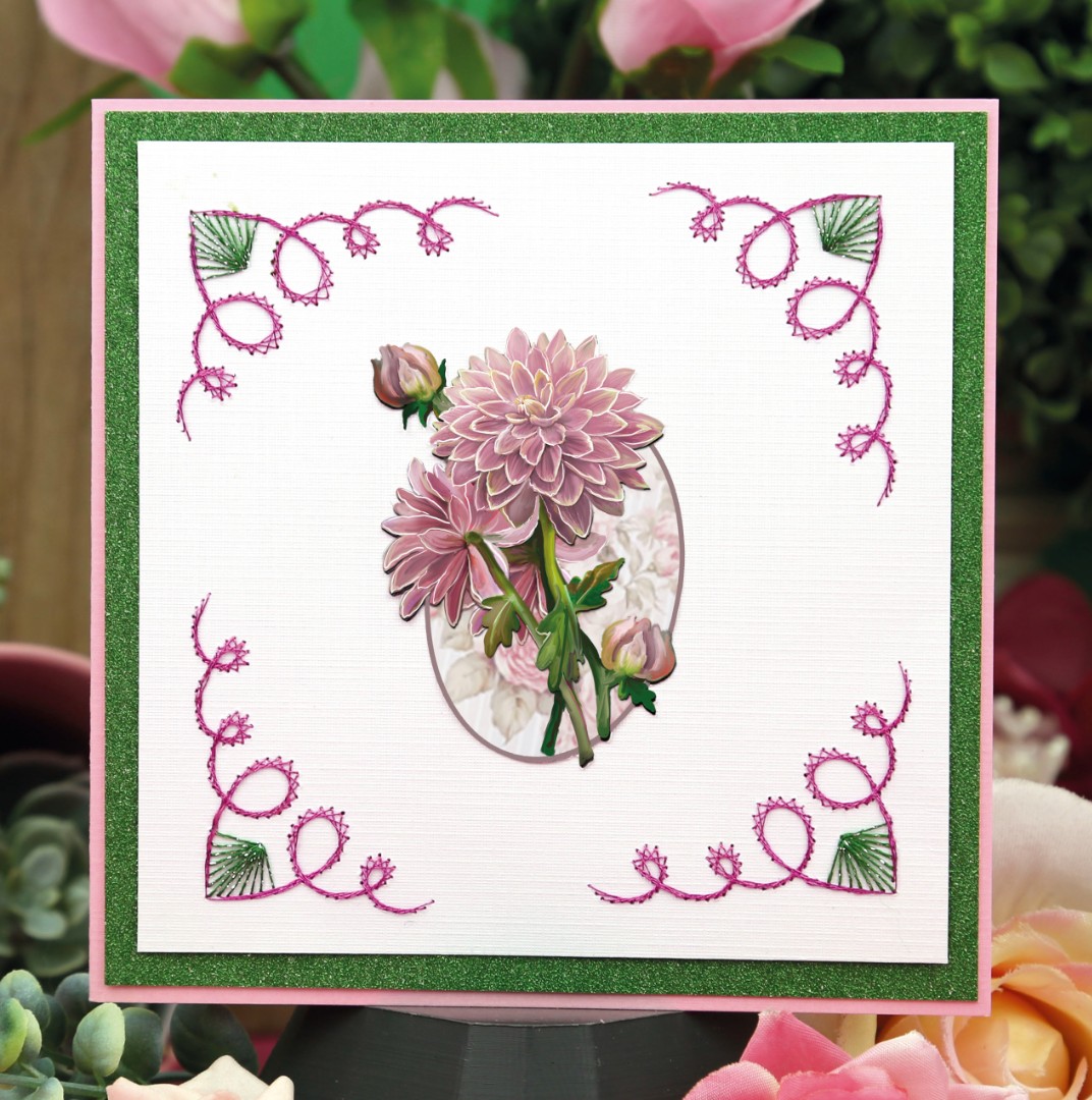 3D Cutting Sheets - Amy Design - Pink Florals - Dahlia