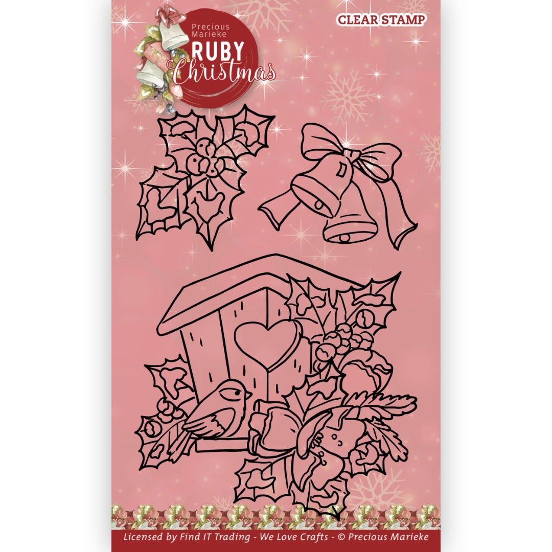 Clear Stamps - Precious Marieke - Ruby Christmas - Ruby Birdhouse Clear Stamps - Precious Marieke - Ruby Christmas - Ruby Birdhouse