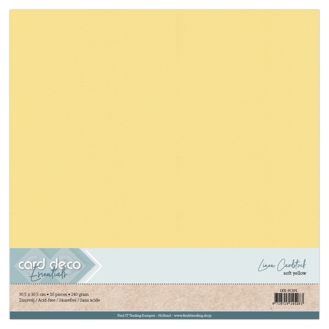 Linen Cardstock - SC - Zachtgeel Linen Cardstock - SC - Zachtgeel