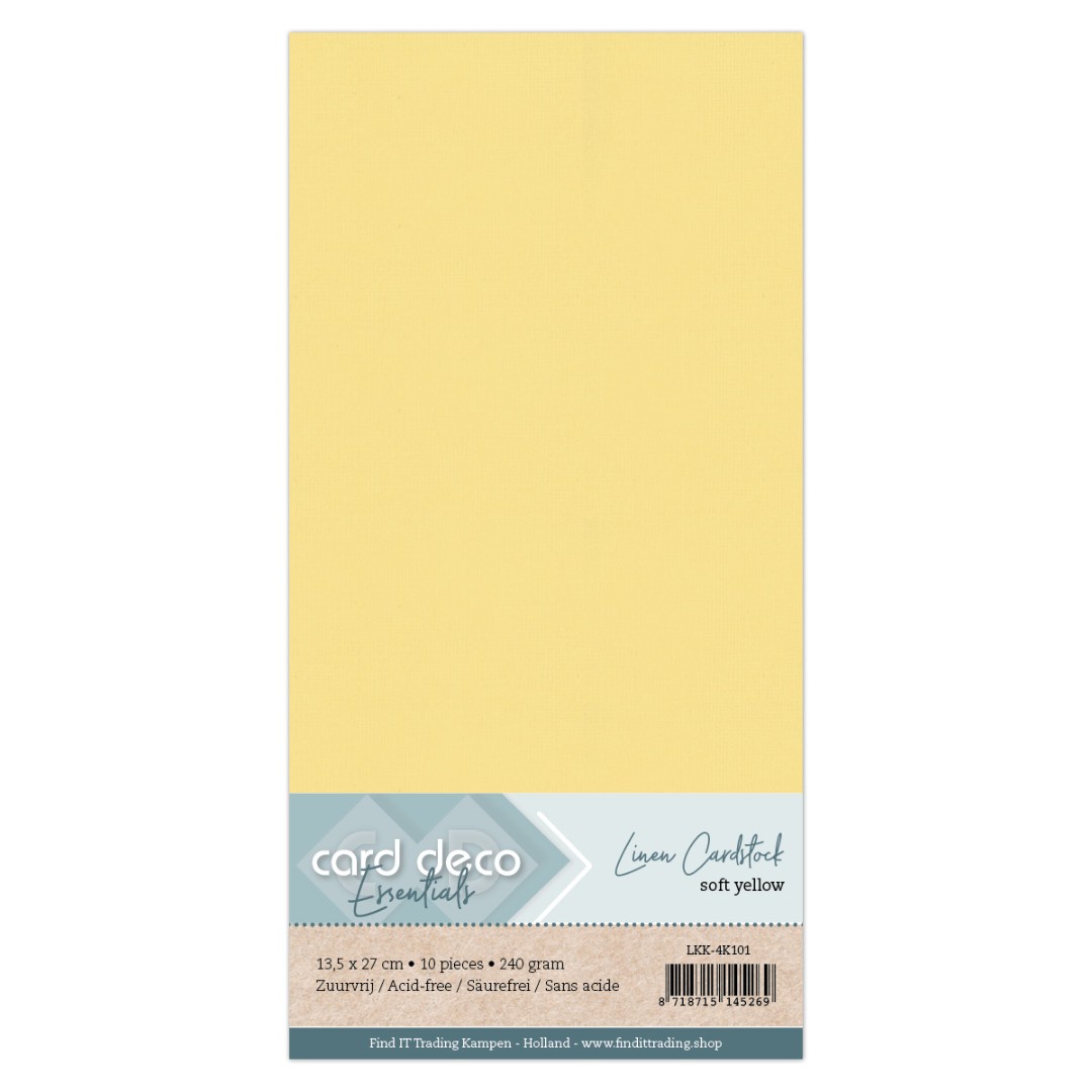 Linen Cardstock - 4K - Zachtgeel Linen Cardstock - 4K - Zachtgeel