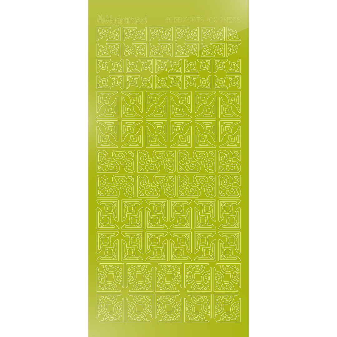 Hobbydots Corners - Mirror Leaf Green Hobbydots Corners - Mirror Leaf Green