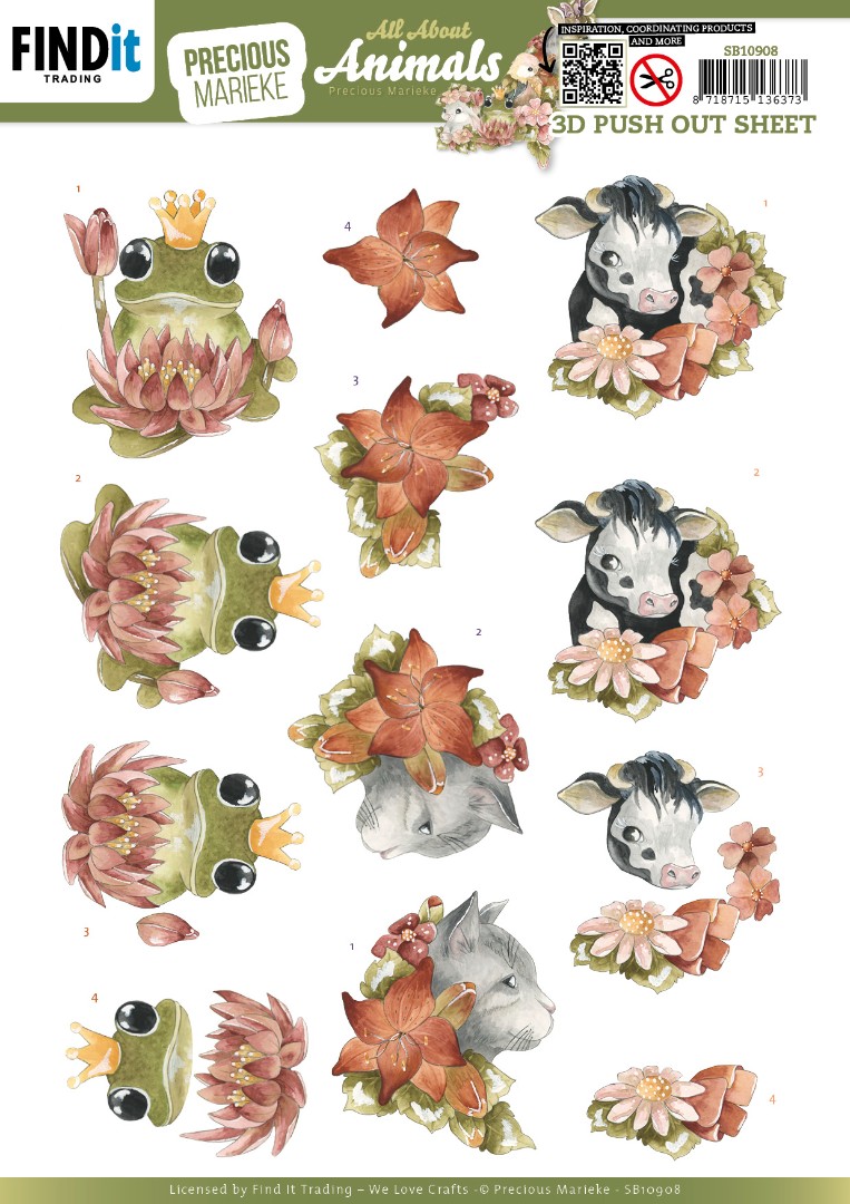 3D Push out - Precious Marieke - All About Animals - All About Orange 3D Push out - Precious Marieke - All About Animals - All About Orange