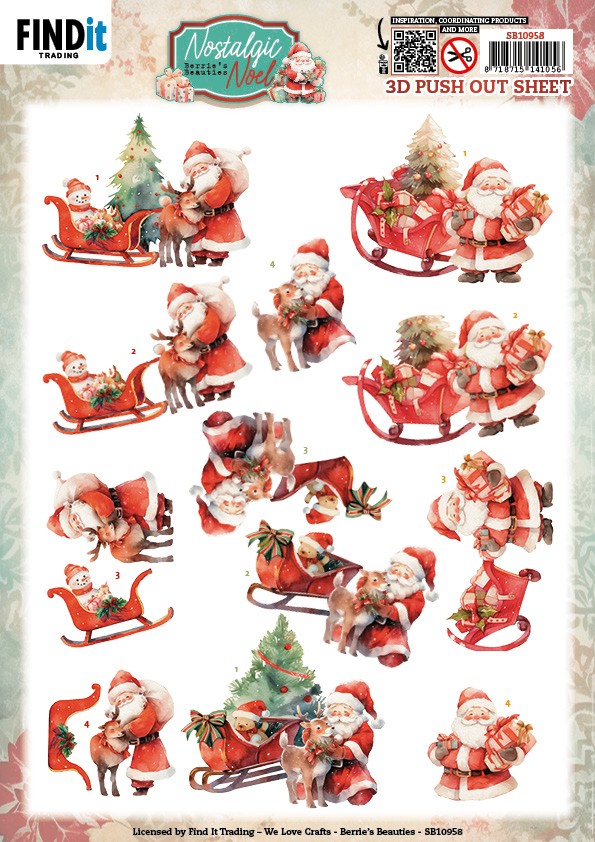 3D Push Out - Berries Beauties -Nostalgic Noel - Nostalgic Sleigh