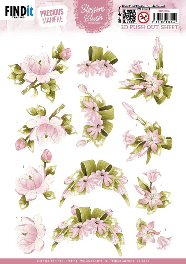 3D Push Out - Precious Marieke - Blossom Blush - Pink