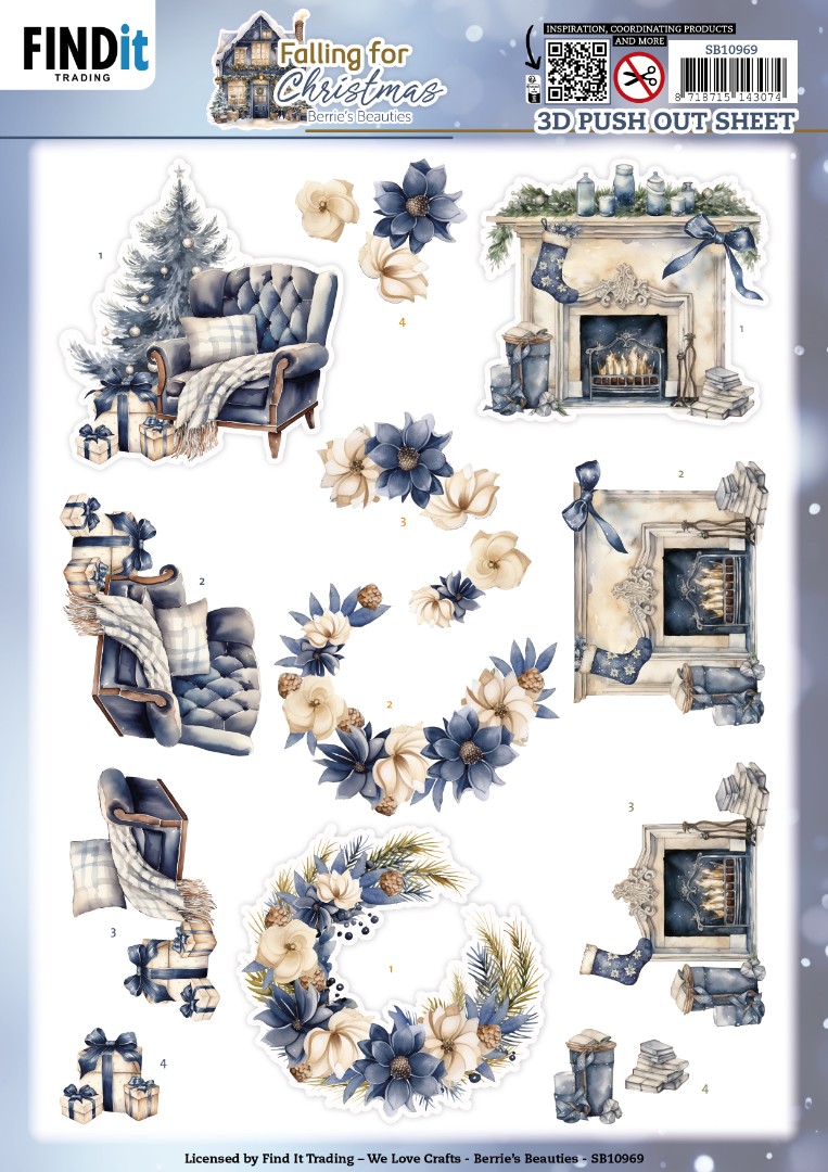 3D Push Out - Berries Beauties - Falling for Christmas - Coziness 3D Push Out - Berries Beauties - Falling for Christmas - Coziness