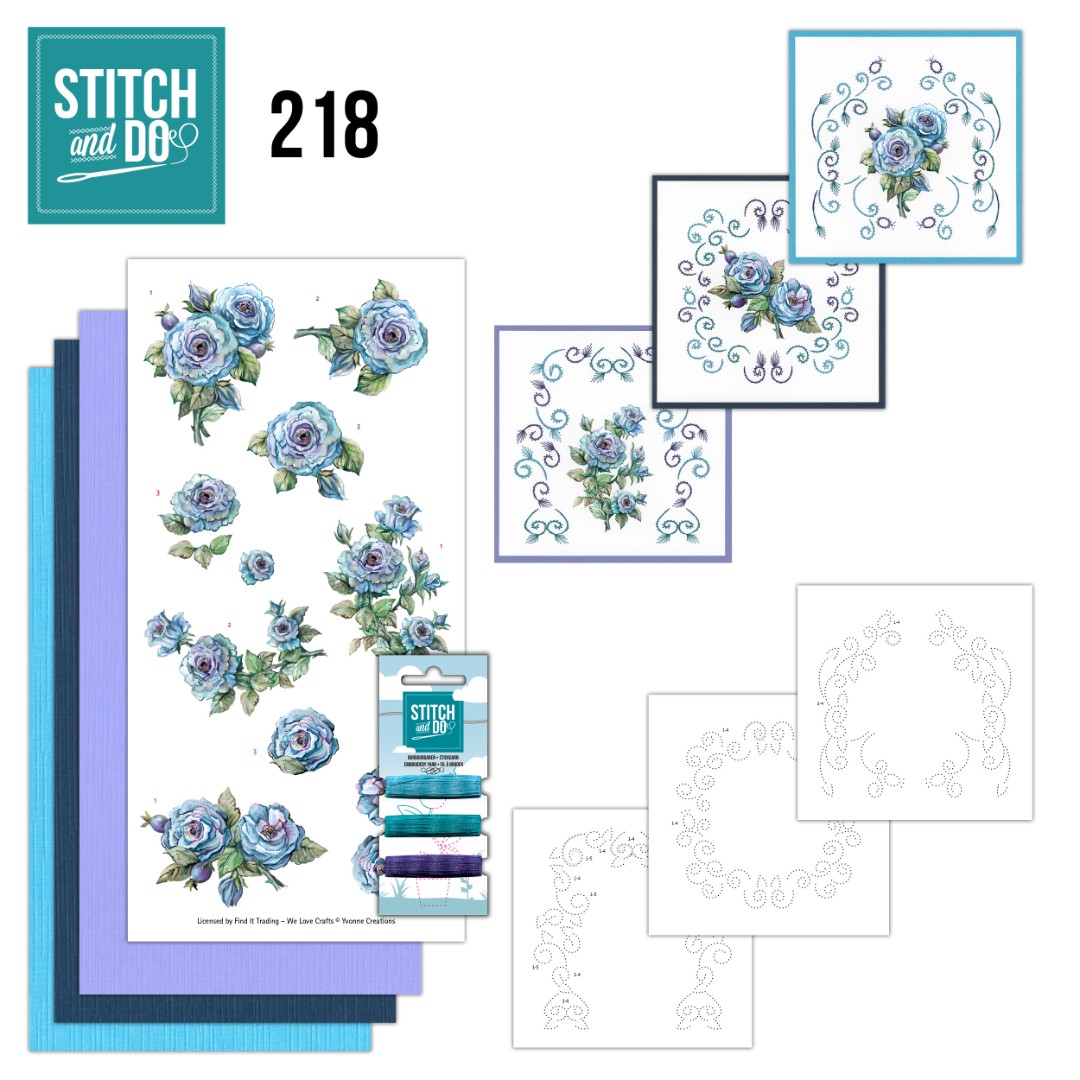 Stitch and Do 218 - Yvonne Creations - Blooming Blue Stitch and Do 218 - Yvonne Creations - Blooming Blue