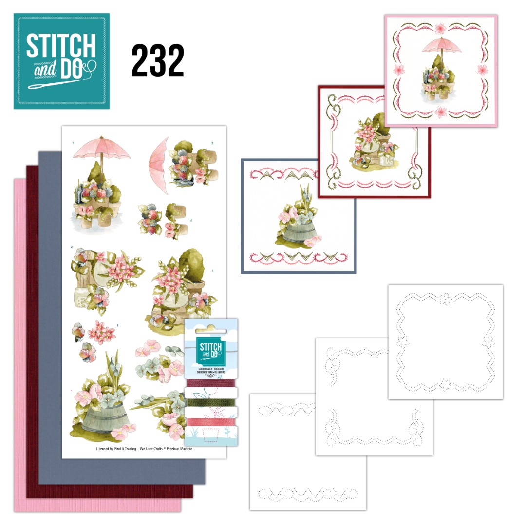 Stitch and Do 232 - Precious Marieke - Flowers in Pot Stitch and Do 232 - Precious Marieke - Flowers in Pot